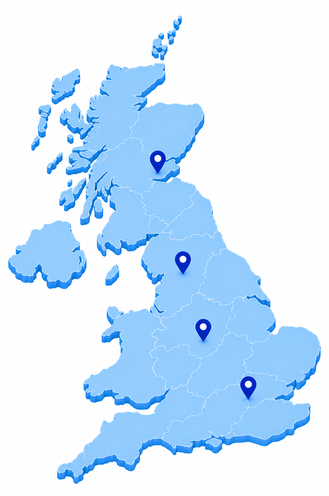 UK business hubs map
